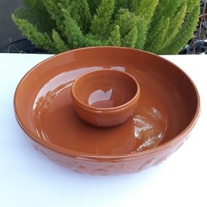 MARKETPLACE Terracotta Chips & Salsa Bowl